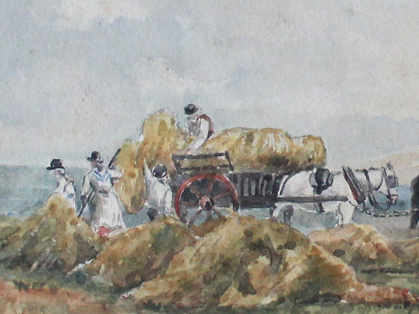 Harvest Scene Watercolour Painting